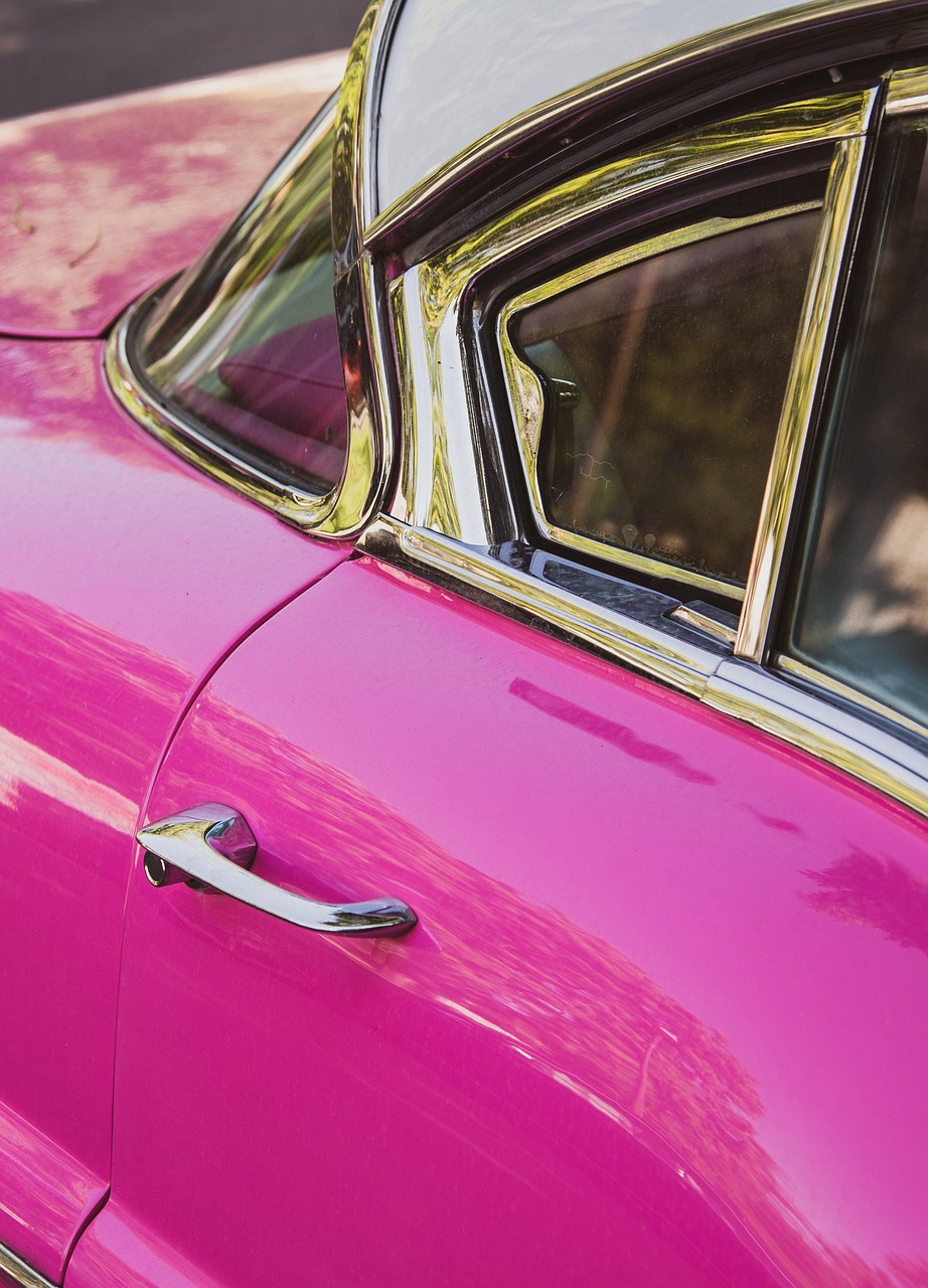 cadillac, vintage, pink car, car, auto, automobile, vehicle, antique car, car wallpapers, retro, classic, closeup